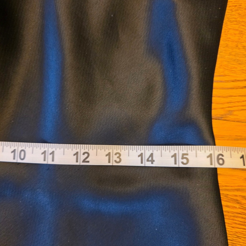 Jones New York Black Halter Tiered Cocktail Dress Size 8 Satin‎ Formal Midi - Picture 7 of 13